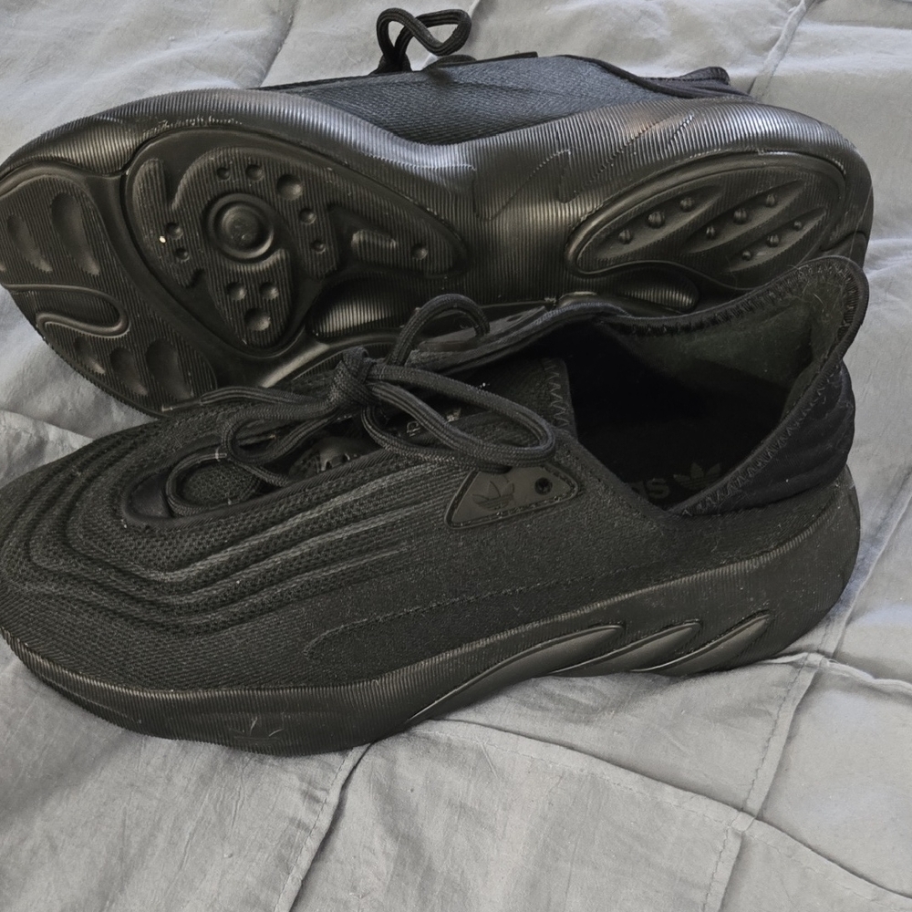 Adidas All-Black Textured Sneakers